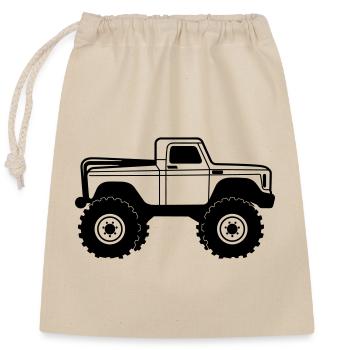 Monster Truck - Closable cotton gift bag (25x30cm) - nature - Front