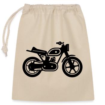 Motorcycle - Closable cotton gift bag (25x30cm) - nature - Front