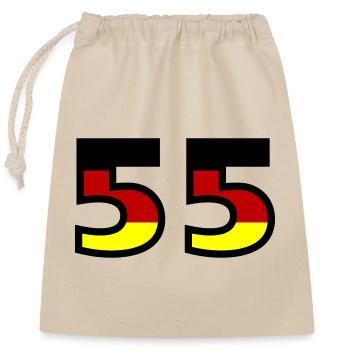 55 Number Germany Jersey - Closable cotton gift bag (25x30cm) - nature - Front