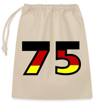 75 Number Germany Jersey - Closable cotton gift bag (25x30cm) - nature - Front