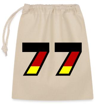 77 Number Germany Jersey - Closable cotton gift bag (25x30cm) - nature - Front
