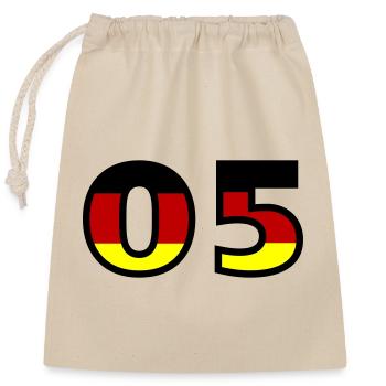 5 Number Germany Jersey - Closable cotton gift bag (25x30cm) - nature - Front