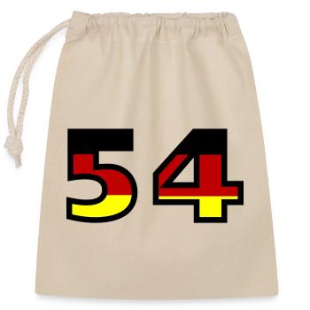54 Number Germany Jersey - Closable cotton gift bag (25x30cm) - nature - Front