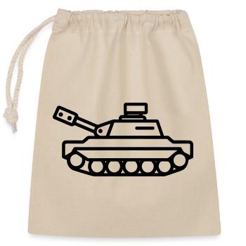 tank - Closable cotton gift bag (25x30cm) - nature - Front
