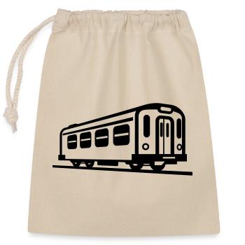 U-Bahn - Verschließbarer Geschenkbeutel aus Baumwolle (25x30cm) - Natur - Vorne