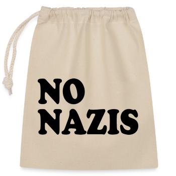 Pas de nazis - Sac cadeau en coton avec cordon (25 x 30 cm) - nature - Devant