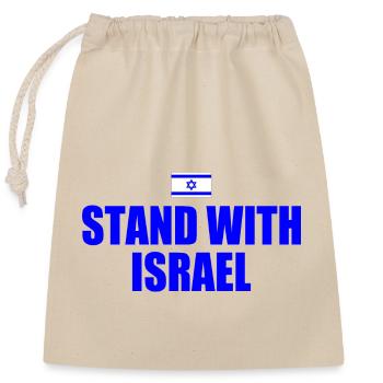 Stand with israel - Sac cadeau en coton avec cordon (25 x 30 cm) - nature - Devant