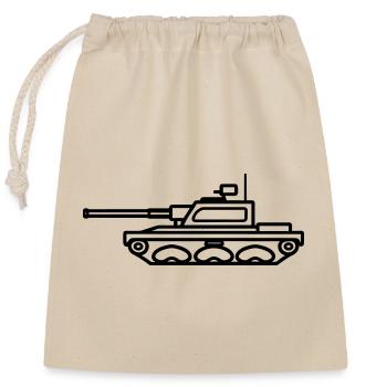 tank - Closable cotton gift bag (25x30cm) - nature - Front