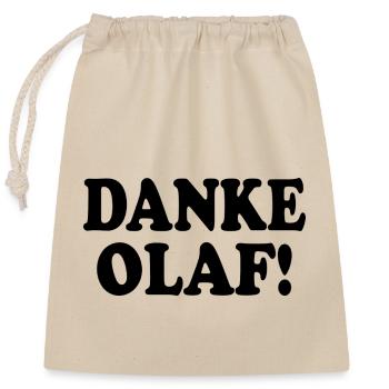 Thank you olaf - Closable cotton gift bag (25x30cm) - nature - Front