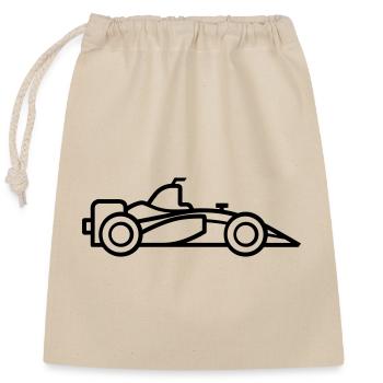 Race Car - Closable cotton gift bag (25x30cm) - nature - Front