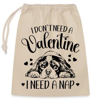 Cavalier King Charles Spaniel Valentine Wilsigns - Sac cadeau en coton avec cordon (25 x 30 cm) - nature - Devant