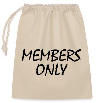 members only - Sac cadeau en coton avec cordon (25 x 30 cm) - nature - Devant