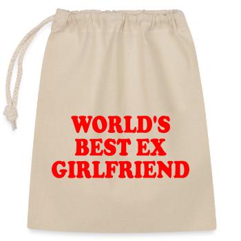 worlds best ex girlfriend - Sac cadeau en coton avec cordon (25 x 30 cm) - nature - Devant