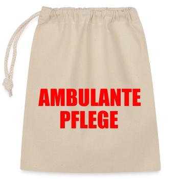 ambulante pflege - Verschließbarer Geschenkbeutel aus Baumwolle (25x30cm) - Natur - Vorne