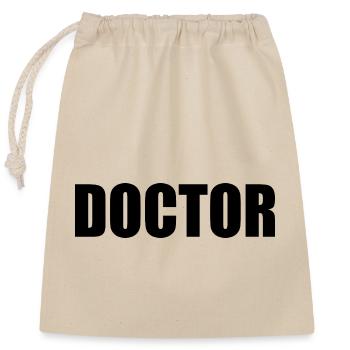 Doctor - Closable cotton gift bag (25x30cm) - nature - Front