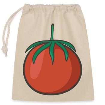 Tomate - Sac cadeau en coton avec cordon (25 x 30 cm) - nature - Devant