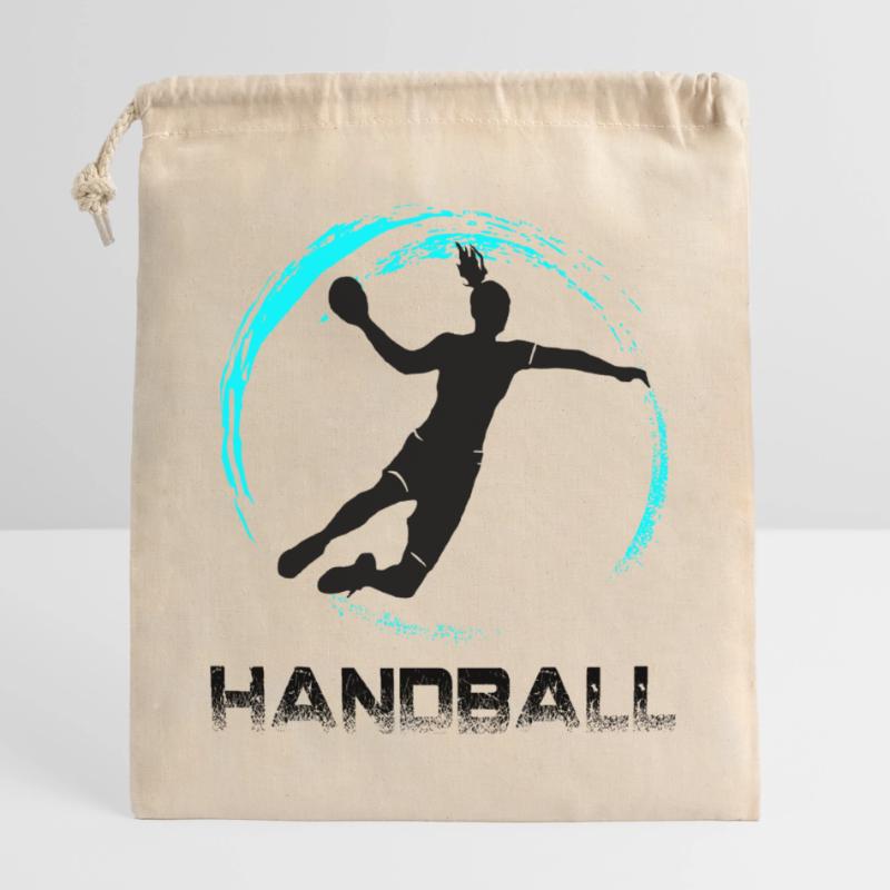 Handball Sac cadeau en coton avec cordon (25 x 30 cm)