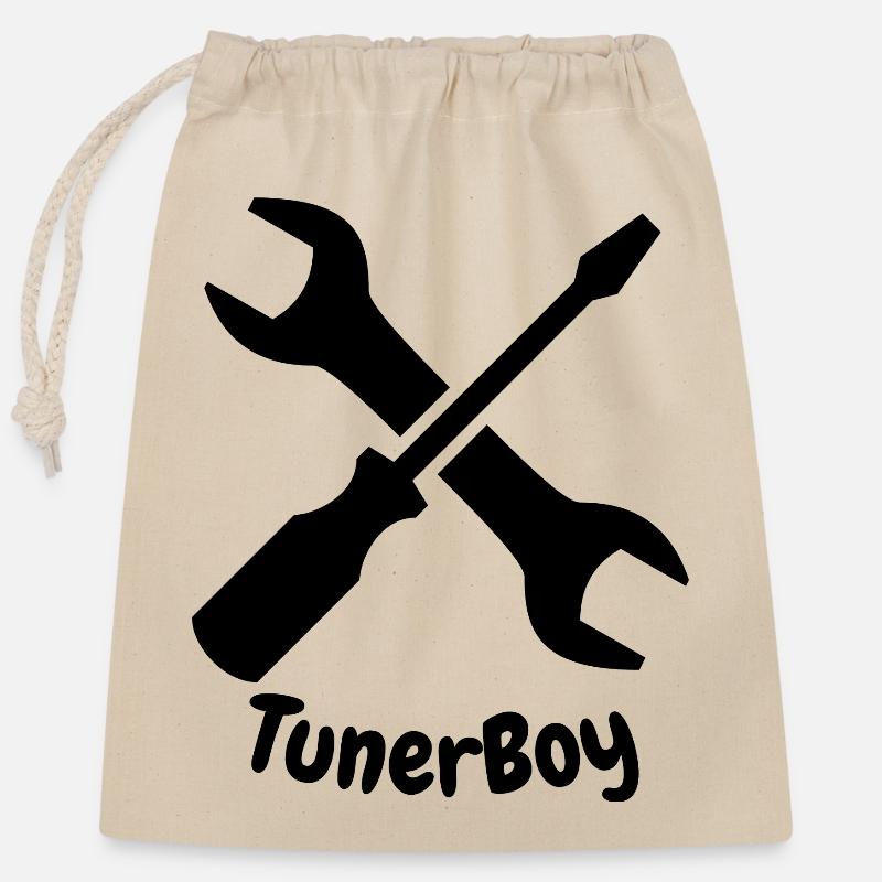 TunerBoy - Closable cotton gift bag (25x30cm) - nature