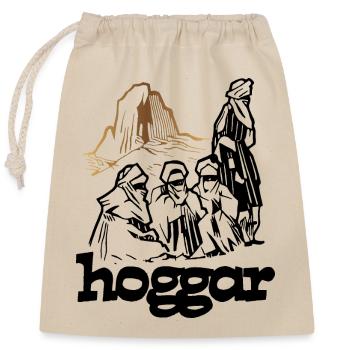 hoggar! - Sac cadeau en coton avec cordon (25 x 30 cm) - nature - Devant