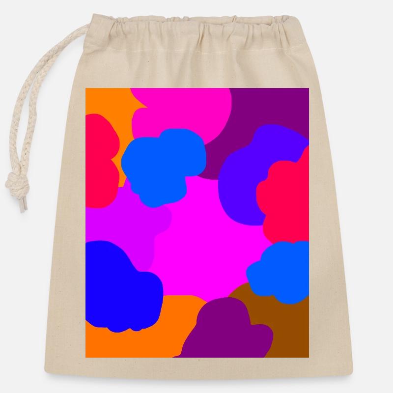 Clouds - Closable cotton gift bag (25x30cm) - nature