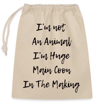 I'm not an animal - Lemon style - Sac cadeau en coton avec cordon (25 x 30 cm) - nature - Devant
