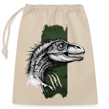 Chasseur rapide : Grâce du vélociraptor - Sac cadeau en coton avec cordon (25 x 30 cm) - nature - Devant