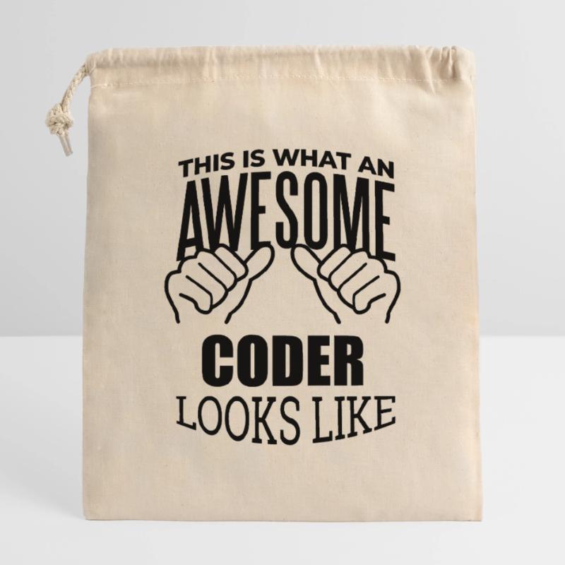 Coder Closable cotton gift bag (25x30cm)