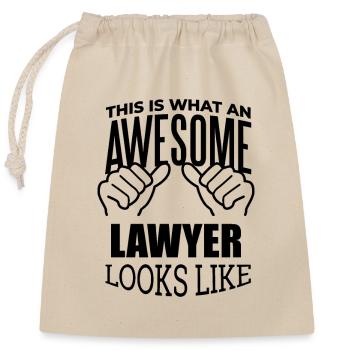 Lawyer - Closable cotton gift bag (25x30cm) - nature - Front