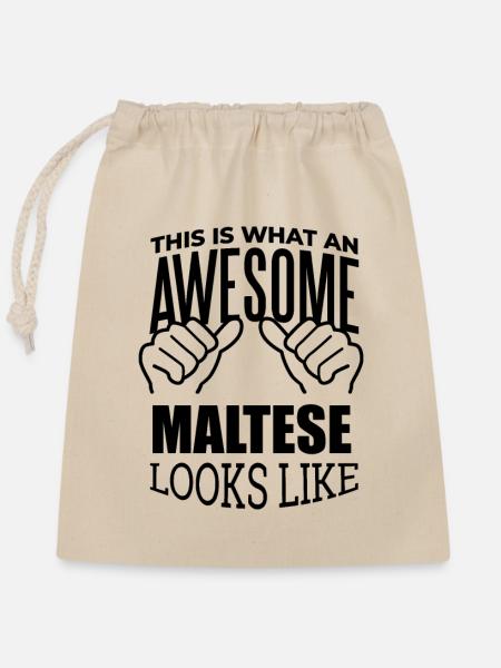 Malta Malta Malta - Verschließbarer Geschenkbeutel aus Baumwolle (25x30cm) - Natur