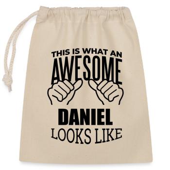 Daniel - Sac cadeau en coton avec cordon (25 x 30 cm) - nature - Devant