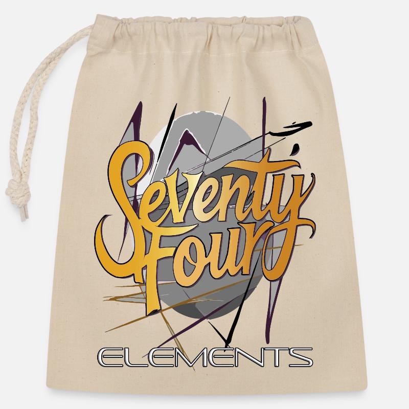 seventyfour elements - Verschließbarer Geschenkbeutel aus Baumwolle (25x30cm) - Natur