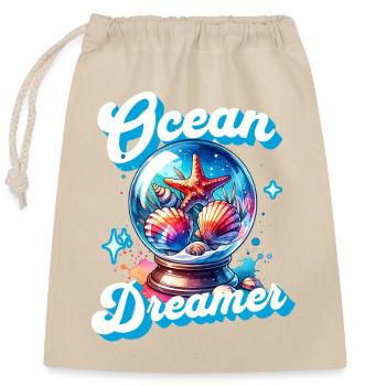 Ocean Dreamer Aquarium - Closable cotton gift bag (25x30cm) - nature - Front