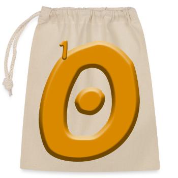 Birthday 10 years - Closable cotton gift bag (25x30cm) - nature - Front