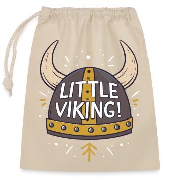 Petit Viking Casque Héros - Sac cadeau en coton avec cordon (25 x 30 cm) - nature - Devant