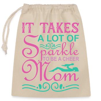 Es braucht Funkel, um ein Cheer Mom-Shirt zu sein - Verschließbarer Geschenkbeutel aus Baumwolle (25x30cm) - Natur - Vorne