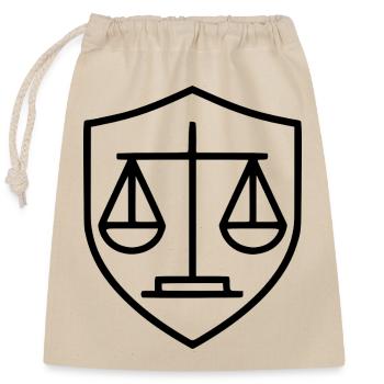Jura Rechtsanwalt  Waage Jurist Gericht Gesetz - Verschließbarer Geschenkbeutel aus Baumwolle (25x30cm) - Natur - Vorne
