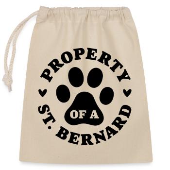 Property of a St Bernard - Closable cotton gift bag (25x30cm) - nature - Front