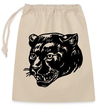 Panther - Closable cotton gift bag (25x30cm) - nature - Front