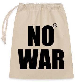 No war - Closable cotton gift bag (25x30cm) - nature - Front