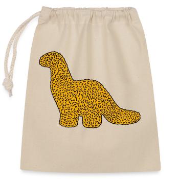 Brachiosaure Dinonugget - Sac cadeau en coton avec cordon (25 x 30 cm) - nature - Devant