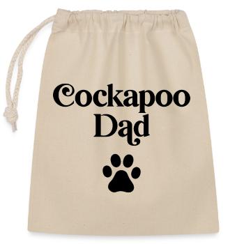 Papa Cockapoo - Sac cadeau en coton avec cordon (25 x 30 cm) - nature - Devant
