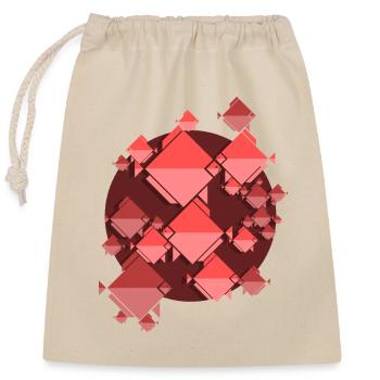 Red Fish Swarm - Closable cotton gift bag (25x30cm) - nature - Front