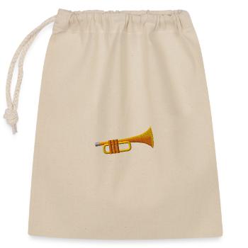 Trumpet - Closable cotton gift bag (25x30cm) - nature - Front