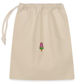 Popsicles - Closable cotton gift bag (25x30cm) - nature - Front