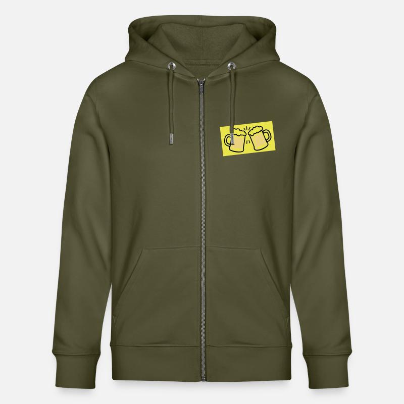 Bierglas Bier Symbol - Stanley/Stella Unisex Bio-Kapuzenjacke CULTIVATOR  - Khaki