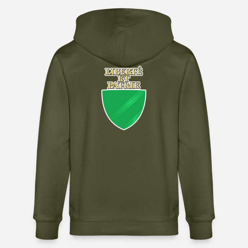 Drapeau de Vaud - Veste à capuche bio CULTIVATOR Stanley/Stella Unisexe - kaki