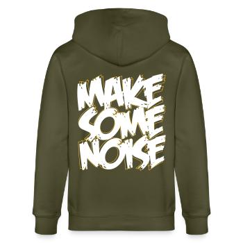 MAKE SOME NOISE - Stanley/Stella CULTIVATOR  Unisex Organic Hooded Jacket - khaki - Back - Anna (173cm)