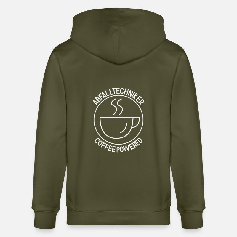 Abfalltechniker Coffee Powered - Stanley/Stella Unisex Bio-Kapuzenjacke CULTIVATOR  - Khaki