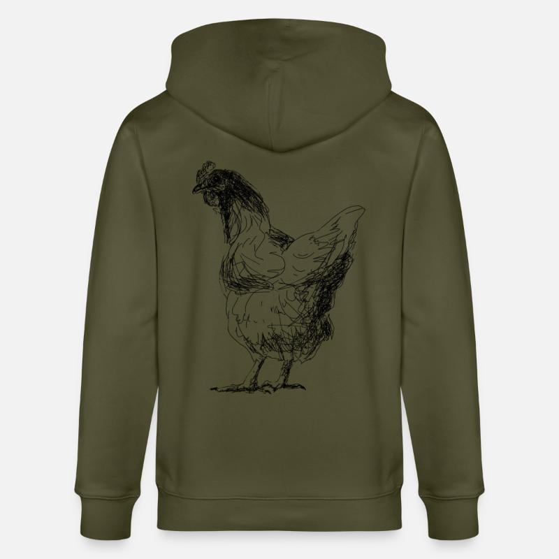 Poulet - Veste à capuche bio CULTIVATOR Stanley/Stella Unisexe - kaki