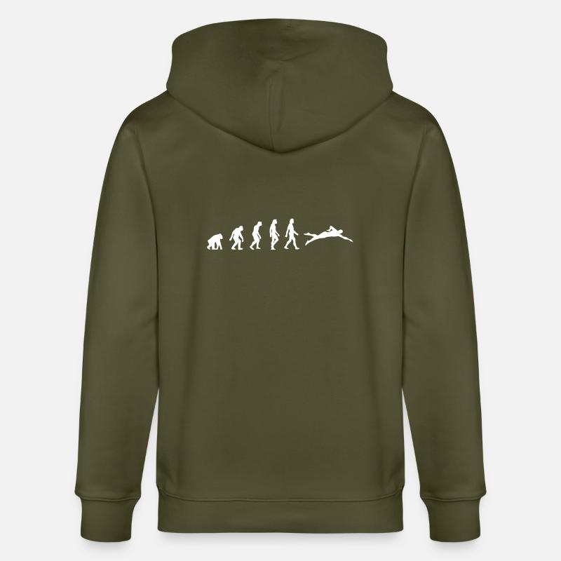 Die Evolution des Schwimmens - Stanley/Stella Unisex Bio-Kapuzenjacke CULTIVATOR  - Khaki